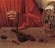 Petrus Christus Details of St.Eligius painting
